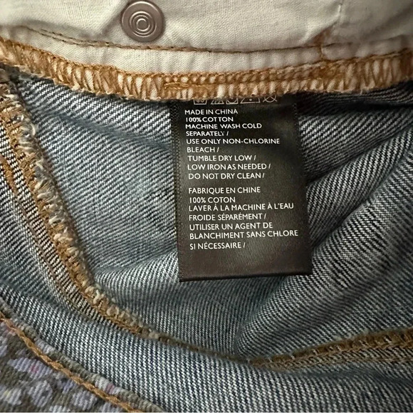 BDG Urban Outfitters Floral Patchwork Denim Mini Skirt size M - Picture 7 of 9